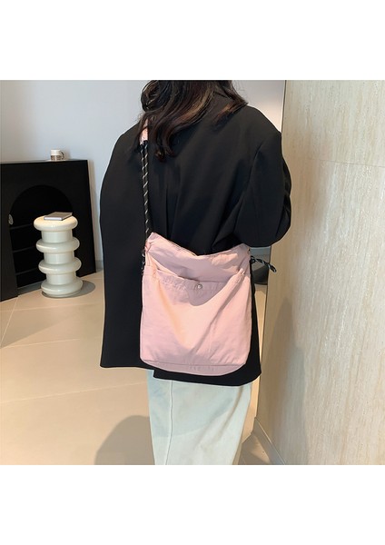 Çapraz Askılı Çanta Taşınabilir Yüksek Kaliteli Rahat Naylon Kumaş Modaya Uygun Stil, Beyaz (Yurt Dışından) modelleri