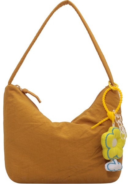 Çapraz Askılı Çanta Taşınabilir Yüksek Kaliteli Kanvas Kumaş Basit Düz Renk Stili, Sarı (Yurt Dışından)