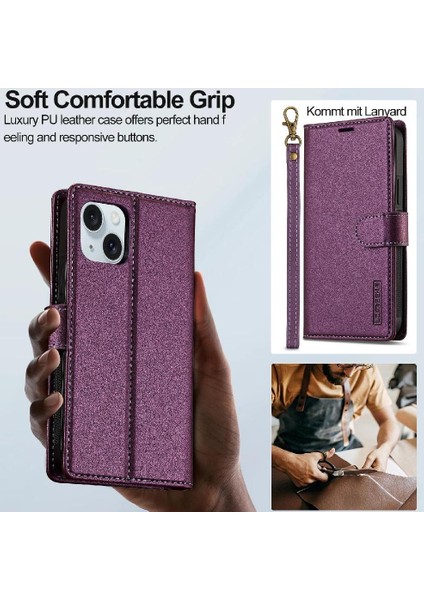 IPhone 13 Için Flip Case Cüzdan Kılıf Pu Deri Ayrılabilir 2 1 Kickstand (Yurt Dışından) modelleri