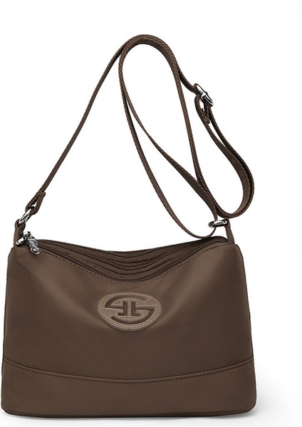 Çapraz Askılı Çanta Taşınabilir Yüksek Yoğunluklu Aşınmaya Dayanıklı Naylon Kumaş Mükemmel Işçılik Büyük, Kahverengi (Yurt Dışından)