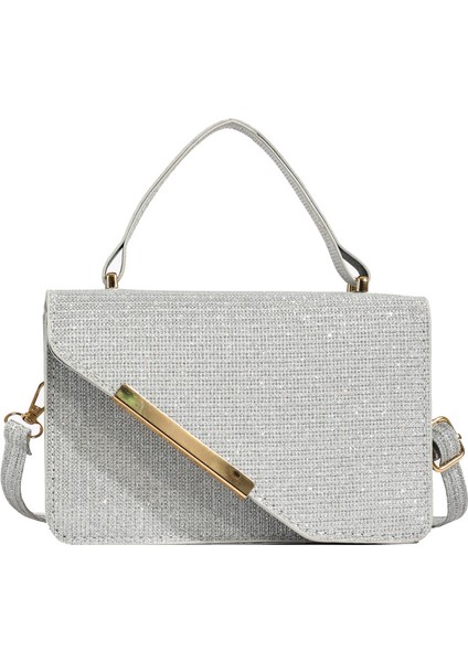 Çapraz Askılı Çanta Taşınabilir Yüksek Kaliteli Pullu Malzemeler ve Yüksek Kaliteli Işçılik, Gümüş (Yurt Dışından)