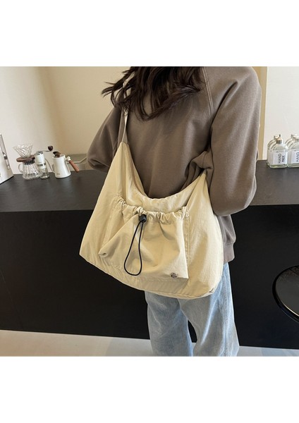 Çapraz Askılı Çanta Taşınabilir Yüksek Kaliteli Su Geçırmez Naylon Malzeme Düz Renk Stili, Siyah (Yurt Dışından) modelleri