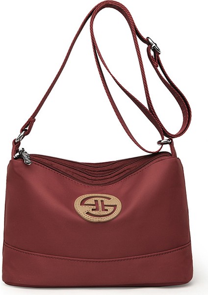 Çapraz Askılı Çanta Taşınabilir Yüksek Yoğunluklu Aşınmaya Dayanıklı Naylon Kumaş Mükemmel Işçılik Büyük, Kırmızı (Yurt Dışından)