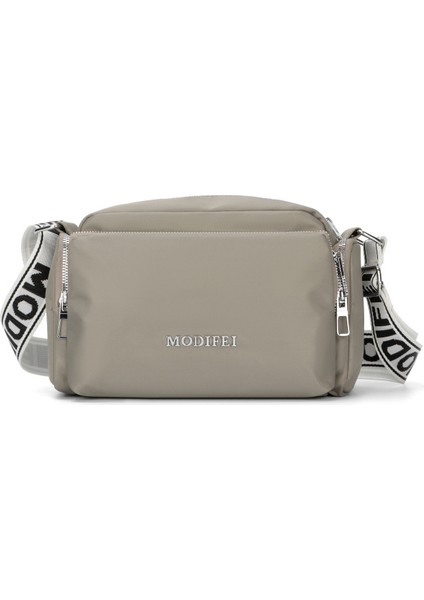 Çapraz Askılı Çanta Taşınabilir Hafif ve Nefes Alabilen Naylon Malzeme Basit Düz Renk Şık ve Nötr Stil Temizlenmesi Kolay, Gri (Yurt Dışından)