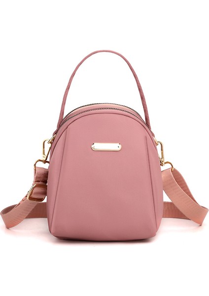 Çapraz Askılı Çanta Taşınabilir Oxford Kumaş Malzemesi Basit ve Şik Bir Tarz , Pembe (Yurt Dışından)