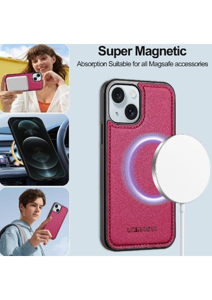 IPhone 15 Için Flip Case Artı Cüzdan Kılıf Kickstand Pu Deri Bölünmüş Cüzdan (Yurt Dışından)