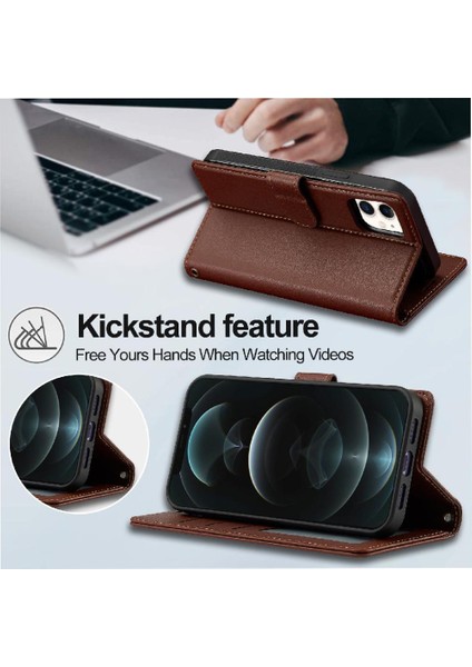 IPhone 15 Için Flip Case Artı Cüzdan Kılıf Kickstand Pu Deri Bölünmüş Cüzdan (Yurt Dışından)