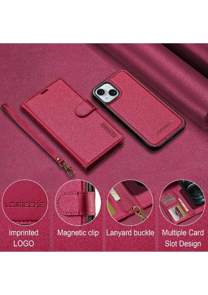 IPhone 14 Için Flip Case Artı Bölünmüş Deri Cüzdan Telefon Kapak Pu Deri 2 (Yurt Dışından) fiyatları