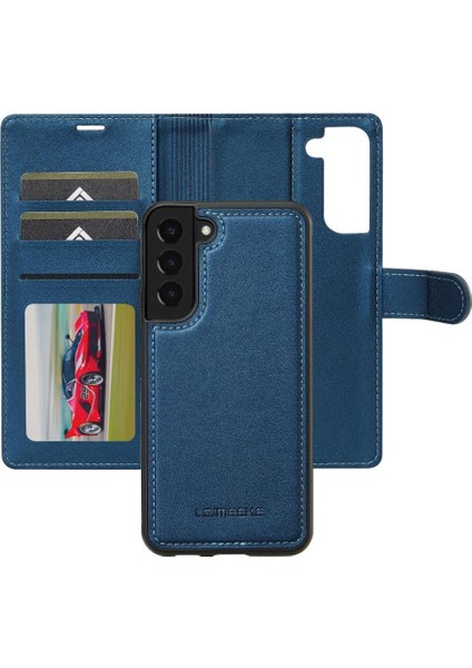 Samsung Galaxy S22 Kickstand Bölünmüş Deri Cüzdan Telefon Kılıfı Için Flip Case (Yurt Dışından)