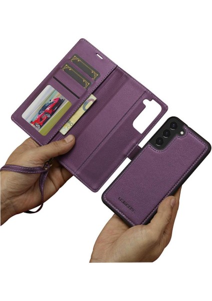 Samsung Galaxy S21 Için Flip Case Cüzdan Kılıf Pu Deri Bölünmüş Deri 2 In (Yurt Dışından) modelleri