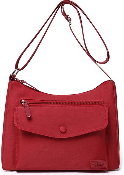 Çapraz Askılı Çanta Taşınabilir Su Geçırmez Yüksek Kaliteli Naylon Malzeme, Kırmızı (Yurt Dışından)