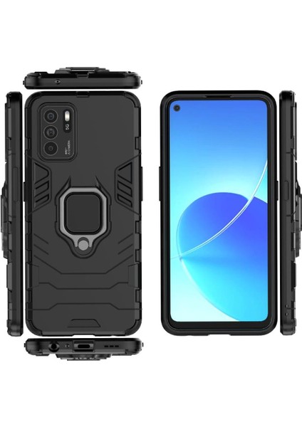 Oppo Reno6 Z Darbeye Kickstand Metal Için Halka Araba Dağı Kickstand Vaka (Yurt Dışından)