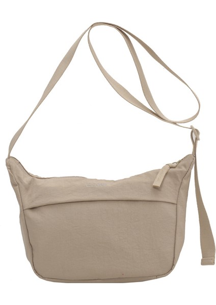 Çapraz Askılı Çanta Taşınabilir Yüksek Kaliteli Su Geçırmez Kumaş Malzemesi Düz Renk Stili Mektup Deseni, Bej (Yurt Dışından)