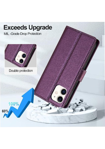 IPhone 12 Mini Bölünmüş Deri Cüzdan Telefon Kapak Için Flip Case Ayrılabilir 2 (Yurt Dışından)