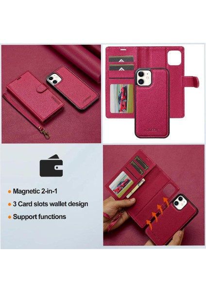 IPhone 12 Için Flip Case Pu Deri Bölünmüş Deri Cüzdan Telefon Kapak Cüzdan (Yurt Dışından) fırsatları