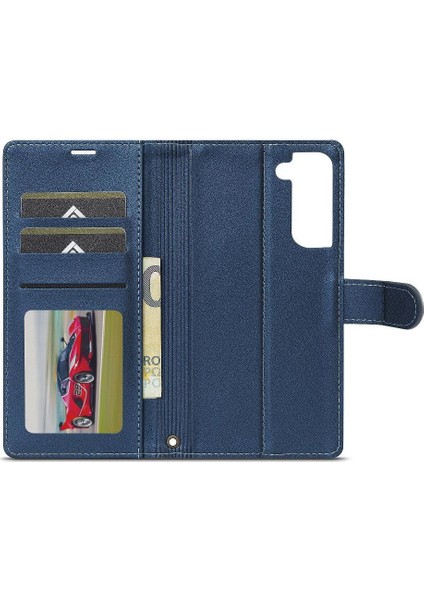 Samsung Galaxy S21 Için Flip Case Cüzdan Kılıf Pu Deri Bölünmüş Deri 2 In (Yurt Dışından) modelleri