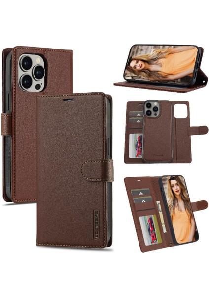 IPhone 14 Için Flip Case Pro Max Pu Deri Kickstand Cüzdan Kılıf 2 In 1 (Yurt Dışından)