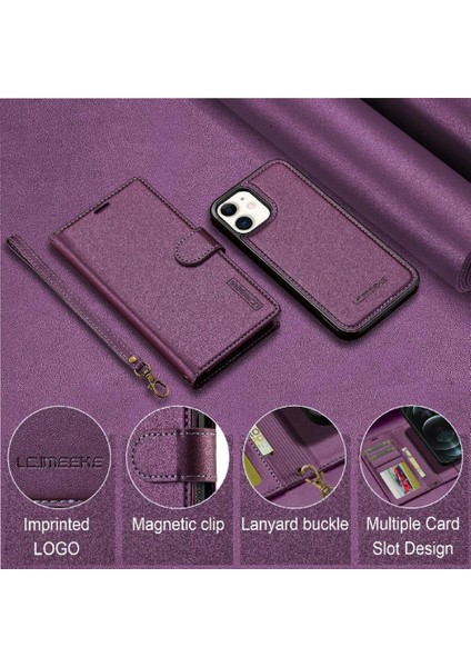 IPhone 12 Için Flip Case Pu Deri Bölünmüş Deri Cüzdan Telefon Kapak Cüzdan (Yurt Dışından) indirimleri