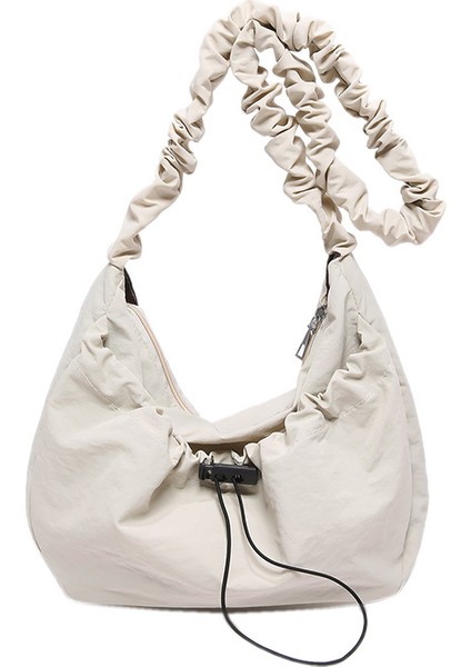 Çapraz Askılı Çanta Taşınabilir Yüksek Kaliteli Rahat Naylon Kumaş Şehir Tarzı, Beyaz (Yurt Dışından)