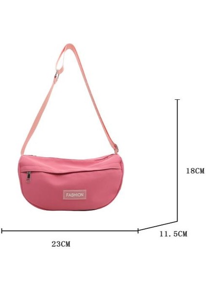 Çapraz Askılı Çanta Taşınabilir Yüksek Kaliteli Oxford Kumaş Düz Renk Basit Stil Mektup Deseni, Kırmızı (Yurt Dışından) fiyatları