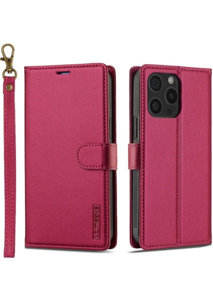 IPhone 14 Için Flip Case Pro Max Pu Deri Kickstand Cüzdan Kılıf 2 In 1 (Yurt Dışından)