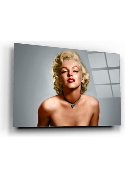 Marilyn Monroe Cam Tablo | Hediyelik, Dekoratif, Ofis, Mutfak