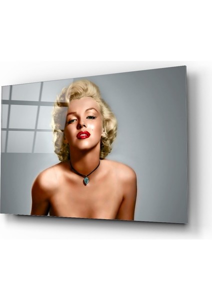 Marilyn Monroe Cam Tablo | Hediyelik, Dekoratif, Ofis, Mutfak