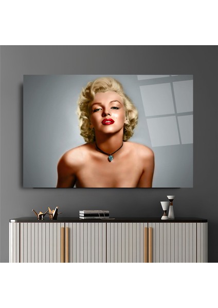 Marilyn Monroe Cam Tablo | Hediyelik, Dekoratif, Ofis, Mutfak