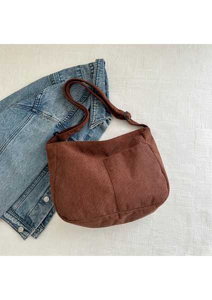 Çapraz Askılı Çanta Taşınabilir Astar Dokusu Sağlıklı Polyester Malzeme Yüksek Kaliteli Işçılik, Koyu Kahverengi (Yurt Dışından)