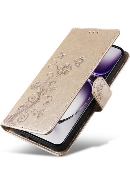 Oppo Oppo 12 Pro 5g Çiçek Flip Deri Kart Yuvaları Için Flip Case (Yurt Dışından) modelleri