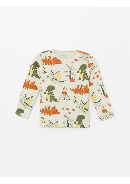 Bisiklet Yaka Uzun Kollu Baskılı Erkek Bebek Pijama Takımı fiyatları