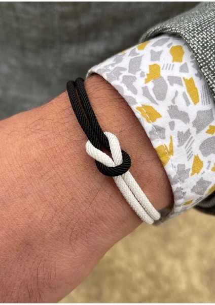 Gümüş Kazaziye Beşiktaş Renkleri Siyah Beyaz Bileklik 950 Ayar