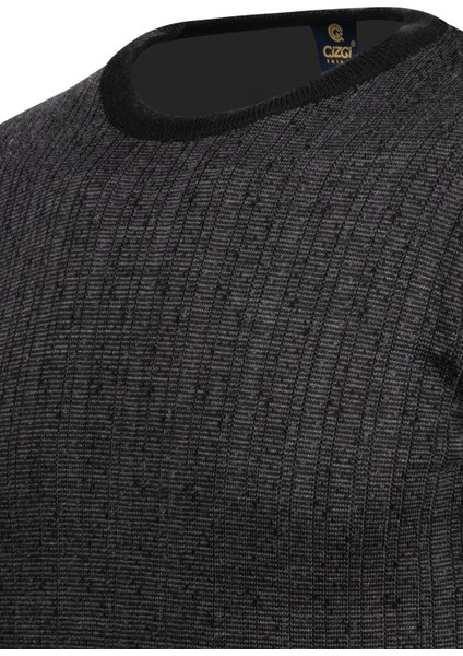 Erkek Sıfır Yaka Triko Kazak Desenli Kol ve Bel Lastikli Çelik Örgü Klasik Kalıp - 5005C modelleri