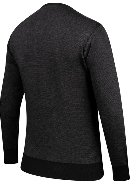 Erkek Sıfır Yaka Triko Kazak Desenli Kol ve Bel Lastikli Çelik Örgü Klasik Kalıp - 5005C fırsatları