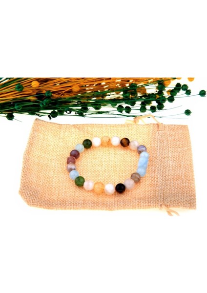 Doğal Taş Bileklik, Sitrin, Akuamarin, Ay Taşı, Botswana Akik, Kaplan Gözü, Yeşim modelleri