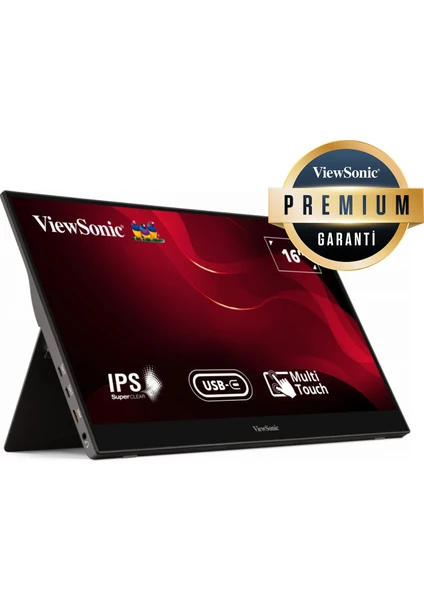 ViewSonic TD1655 15.6" 60Hz 7ms (Mini HDMI+Type-C) Full HD Dokunmatik Taşınabilir Monitör