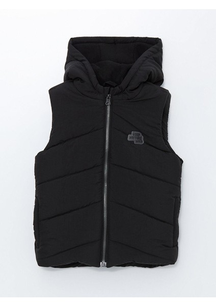 Kapüşonlu Baskılı Erkek Bebek Şişme Yelek