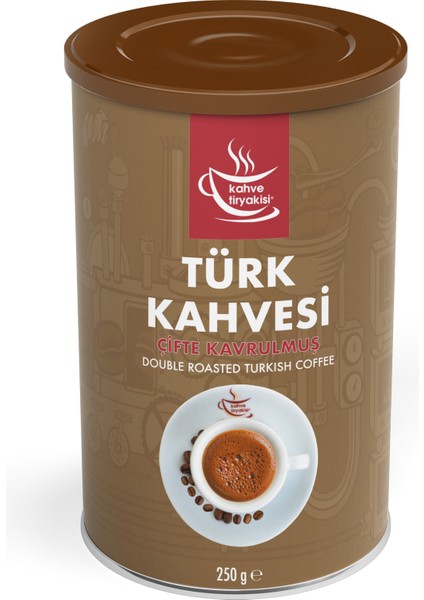 Kahve Tiryakisi Çifte Kavrulmuş Türk Kahvesi 250 gr Teneke