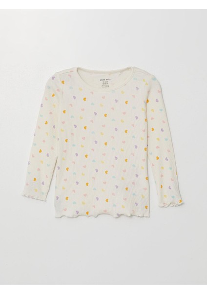 Baskılı Bisiklet Yaka Uzun Kollu Baskılı Kız Bebek Pijama Takımı fiyatları