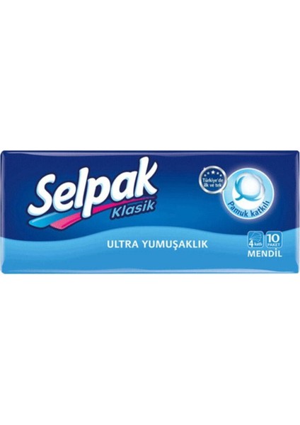 Klasik Mendil 4 Katlı 10X2 Paket (20 Adet)