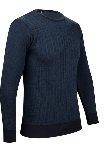 Erkek Sıfır Yaka Triko Kazak Desenli Kol ve Bel Lastikli Çelik Örgü Klasik Kalıp - 5005C fiyatları