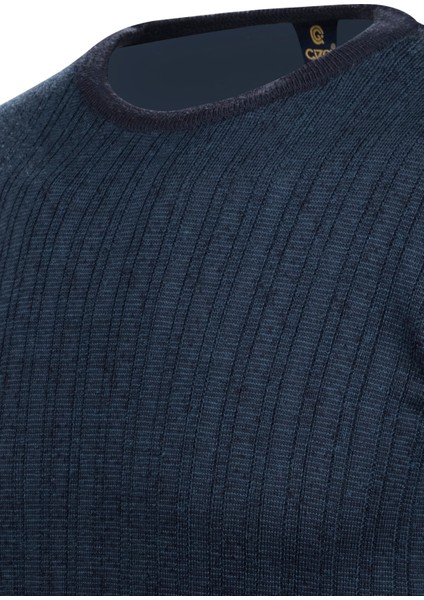 Erkek Sıfır Yaka Triko Kazak Desenli Kol ve Bel Lastikli Çelik Örgü Klasik Kalıp - 5005C modelleri