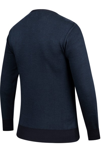 Erkek Sıfır Yaka Triko Kazak Desenli Kol ve Bel Lastikli Çelik Örgü Klasik Kalıp - 5005C fırsatları