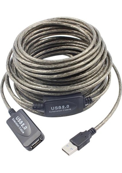 Aktif USB Dişi Erkek Uzatıcı Uzatma Ek Kablosu 15 Metre