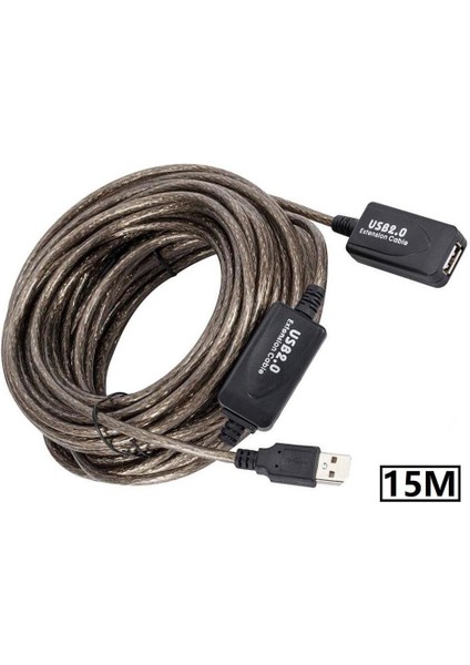 Aktif USB Dişi Erkek Uzatıcı Uzatma Ek Kablosu 15 Metre fırsatları