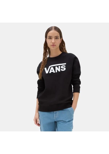 Kadın Siyah Sweatshirt Vans Classic V Bff Crew VN000A5QBLK1