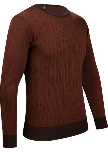 Erkek Sıfır Yaka Triko Kazak Desenli Kol ve Bel Lastikli Çelik Örgü Klasik Kalıp - 5005C fiyatları