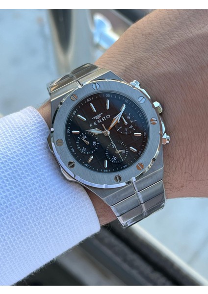 Çelik Kordon Iç Fonksiyonları Aktif Chronograph 30 mt Su Geçirmez Erkek Kol Saati EFM.43002.A2 fiyatları