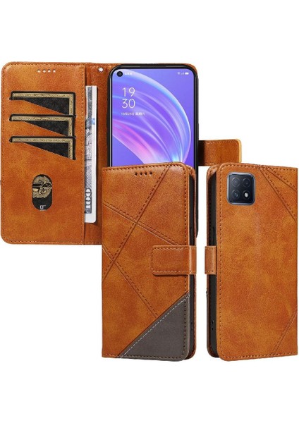 Elmas Dikiş Yüksek Kalite ve Kart ile Oppo A73 5g Için Flip Case (Yurt Dışından)