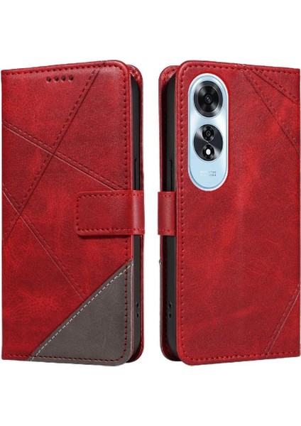 Elmas Dikiş ve Kart Yuvası Deri ile Oppo A60 4g Için Flip Case (Yurt Dışından) fiyatları